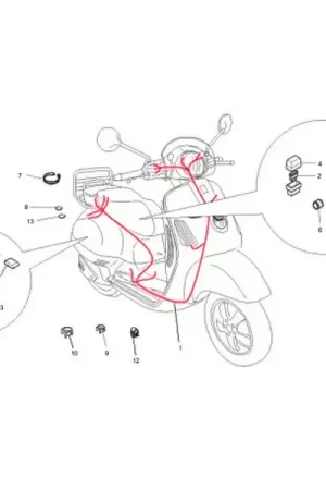 Acquista oggi | PI641589 - Impianto elettrico PIAGGIO per Vespa LX 50ccm 4T AC 4V