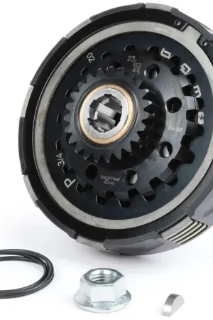BGM8623PI - Clutch -BGM Pro Superstrong 2.0 CR80 Ultralube SPORT Alu, Vespa Largeframe Type Cosa2/FL - for primary gear 62/63 tooth (straight) - (Typ mit Verzahnung für Kurbelwelle Pinasco 250/251) - 23 teeth - Compra subito