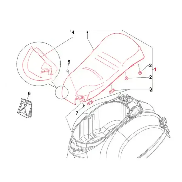 Spedizione veloce - PI578100C2 - Sella PIAGGIO per Vespa GTS 300ccm HPE (`18-)