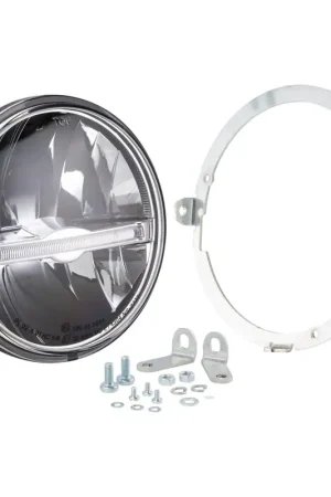 57217100 - Fanale SIP Performance led rotondo Ø 143 mm per Vespa PX80-200/​PE/​Lusso/​‘98/​MY/​‘11/​LML Star 125-200 2T/​4T | Consegna veloce