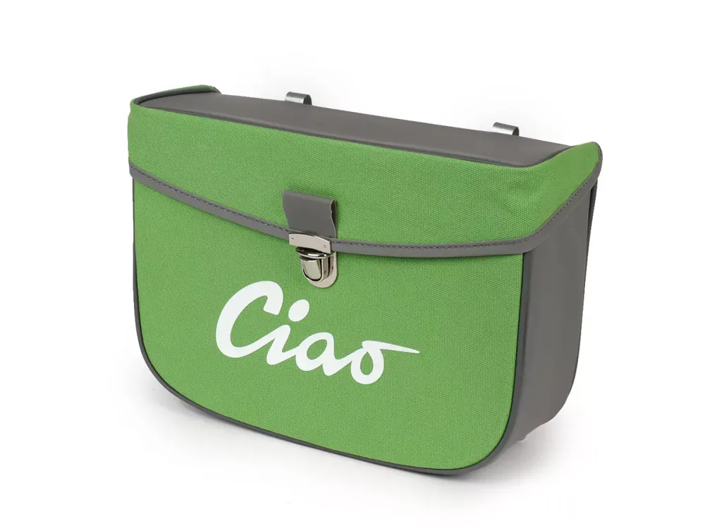 MN2089GGR - Borsa da sella Ciao Green Grey - Moto Nostra | Appena arrivato