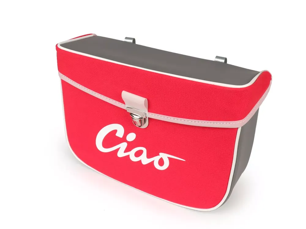 MN2089GRD - Borsa da sella Ciao Red Grey - Moto Nostra | Miglior prezzo