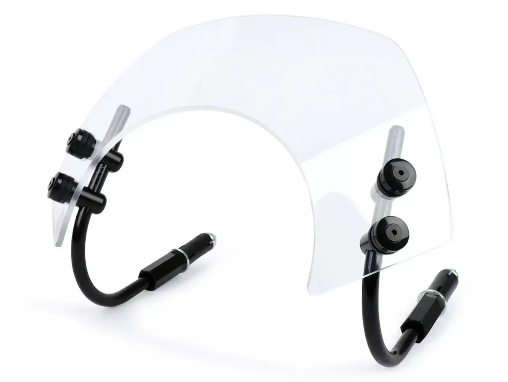 Compra subito - MN2522BW - MOTO NOSTRA Parabrezza con supporti neri, L=300mm, H=105mm - Vespa GTS 125-300ccm HPE (2019-2022) - vetro trasparente