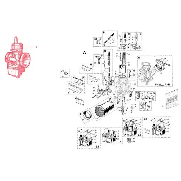 MA04826 - Carburatore 4826 PHM 40 DS - Alta qualità