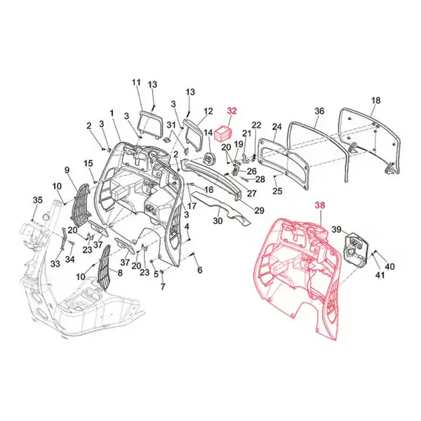 Ora disponibile | PI003348R7 - Bauletto portaoggetti PIAGGIO per Vespa GTS/GTS Super 125-300ccm