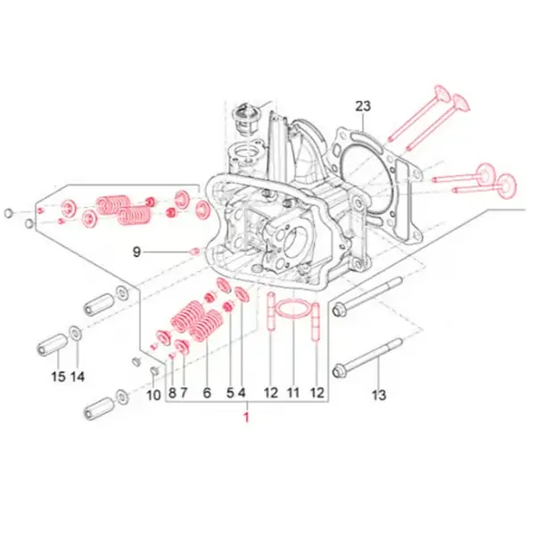 PI007860 - Testa PIAGGIO per PIAGGIO Beverly/MP3 350ccm 4T LC Euro4 - Prezzo d'offerta