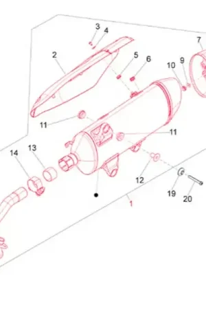 Appena arrivato | PI098635 - Marmitta PIAGGIO per PIAGGIO Beverly 350ccm 4T LC (`17-`19) Euro4