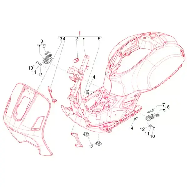 PI33435HQ - Telaio PIAGGIO per Vespa GTS Super Sport 125/300ccm (‘16-) | Compra oggi