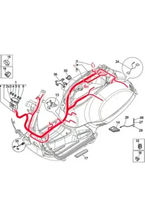 Acquista online | PI641864 - Impianto elettrico PIAGGIO per Vespa GTV 300ccm