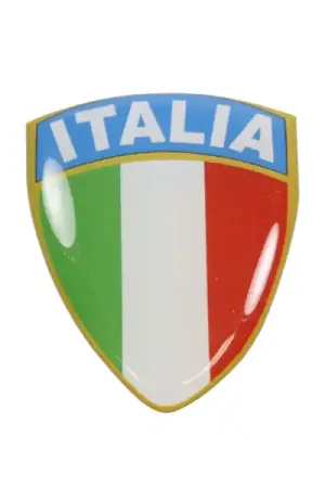 Affare - Adesivo Scudo Italia 3D 47 x 38 mm per Fiat 500, 600, 126, Topolino, 124, 850, Panda d‘Epoca
