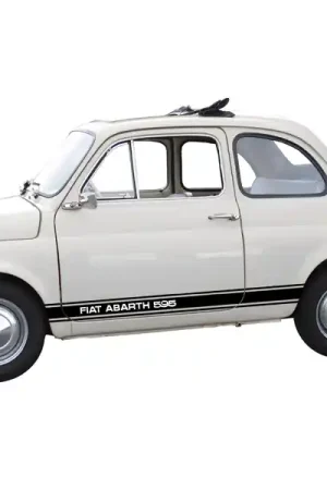 Adesivi FIAT ABARTH 595 Neri Lato Sinistro e Destro (Set 6 pz) per Fiat 500 N/D/F/L/R d‘Epoca | Molto richiesto