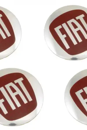 Acquisto sicuro - Adesivo copertura mozzo ruota FIAT Ø 52 mm (Set 4 pz) - Fiat 500, 600, 126, 124, 850, Panda d‘Epoca