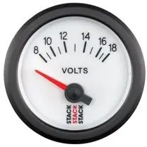 Disponibile ora | Strumento Stack Voltmetro 8-18 volt Elettrico Bianco