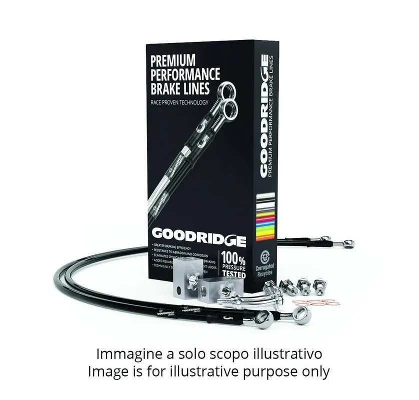 Grande affare - Tubi Freno Goodridge Per Honda Civic / CRX ED & EE, Dischi Posterioris (88-92)