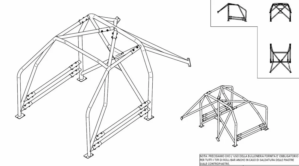 Compra ora - Roll Bar Sparco Peugeot 207 dopo 2006 6 punti