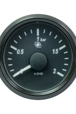 Manometro Pressione Turbo VDO SingleViu 0-2Bar Diametro 52 Fondo Nero | Sconto extra