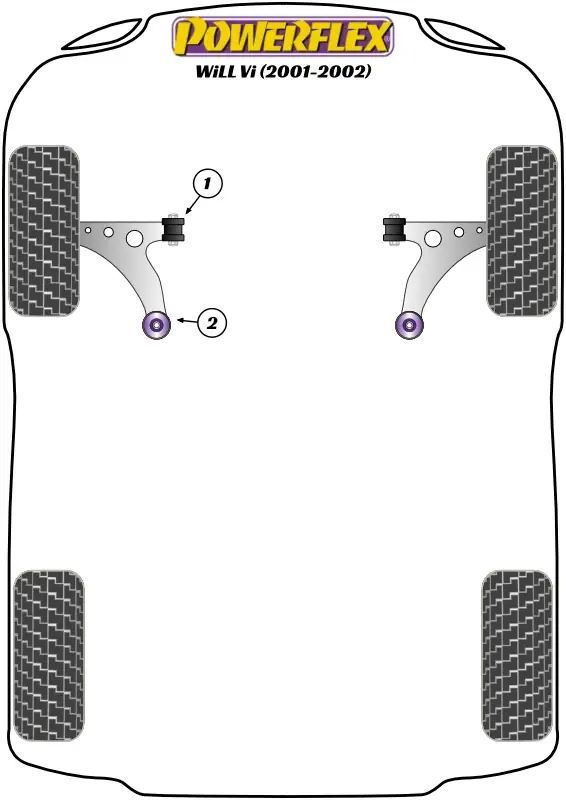 Poche unità rimaste - Silent Block Powerflex per Toyota WiLL Vi (01-02)