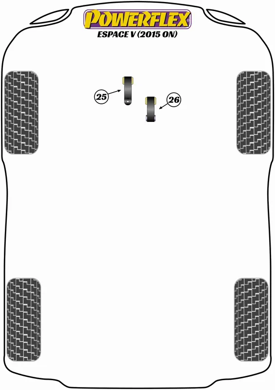Sconto extra - Silent Block Powerflex per Renault Espace V (2015+)