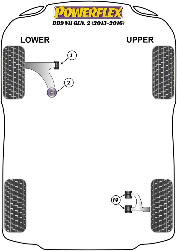 Fino a esaurimento scorte - Silent Block Powerflex per Aston Martin DB9 (13-16)