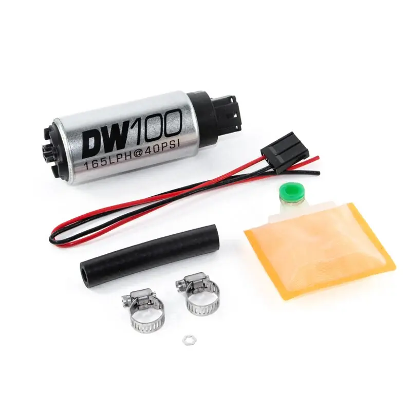 Top vendite - Pompa Benzina Deatschwerks DW100 165 L/h E85, Kit di Installazione Universale