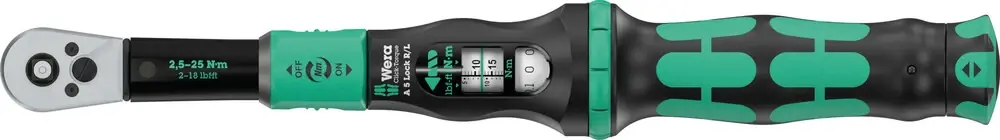 Molto apprezzato | Chiave Dinamometrica Wera Click-Torque Lock A 5 R/L, 1/4" x 2.5-25 Nm