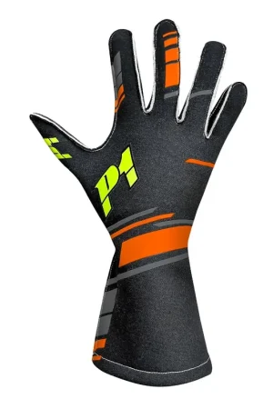 Guanti P1 Speed Nero / Arancione (FIA 8856-2018) - Consigliato
