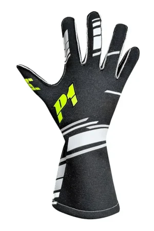 Compra online | Guanti P1 Speed Nero / Bianco (FIA 8856-2018)