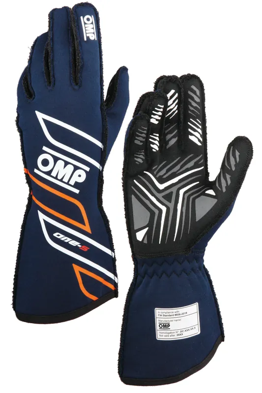 Guanti OMP ONE-S Blu Marine / Arancione Fluo - Solo oggi