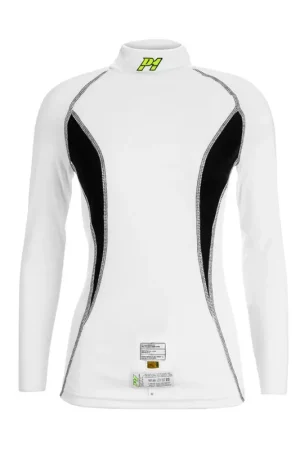 Maglia Sottotuta Donna P1 Slim Fit Elite Bianco / Nero (FIA 8856-2018) | Ordina subito