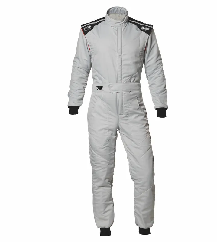 Qualità premium | Tuta OMP First-S Grigio Argento (FIA 8856-2018)