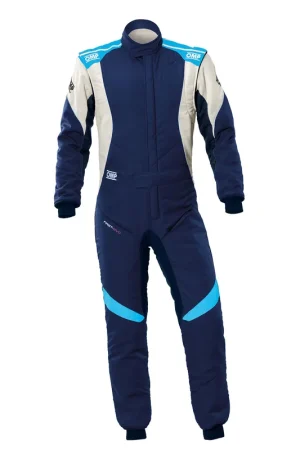 Ultima novità | Tuta OMP First EVO Blu Marine / Ciano (FIA 8856-2018)